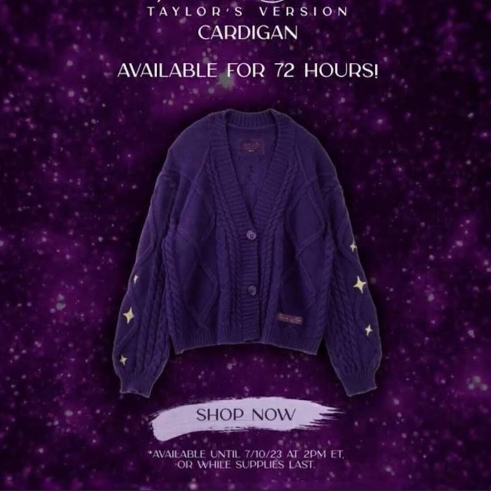 Taylor swift speak now cardigan XS/SM
